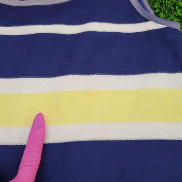 Vintage 80s MOD Stripes Tank-Top Womens XS/S 16x23 Catalina - Picture 7 of 11